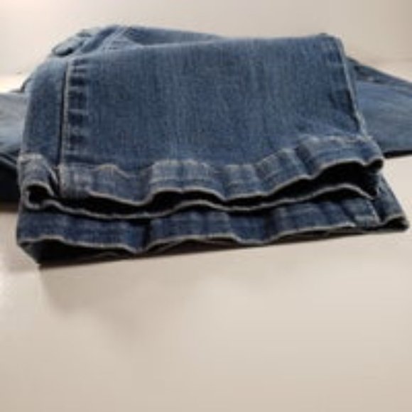 A.N.A. Straight Leg Jeans W/Black Flower Graphic 6 - Picture 9 of 9